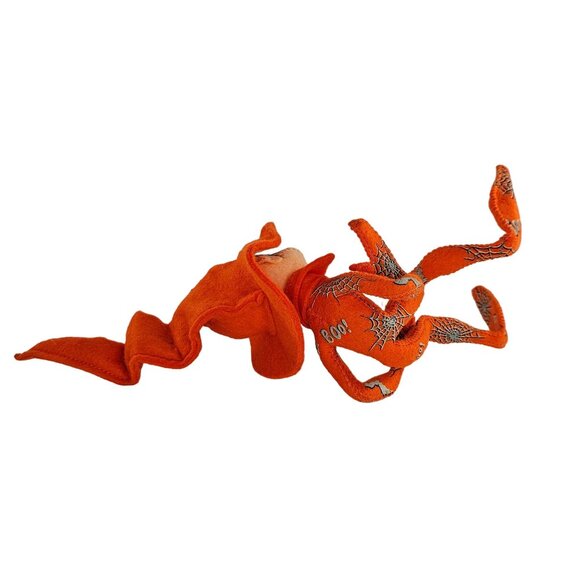 Annalee Hobgoblin Elf Halloween Orange Boo Spider Webs Bats 10" - Picture 4 of 8